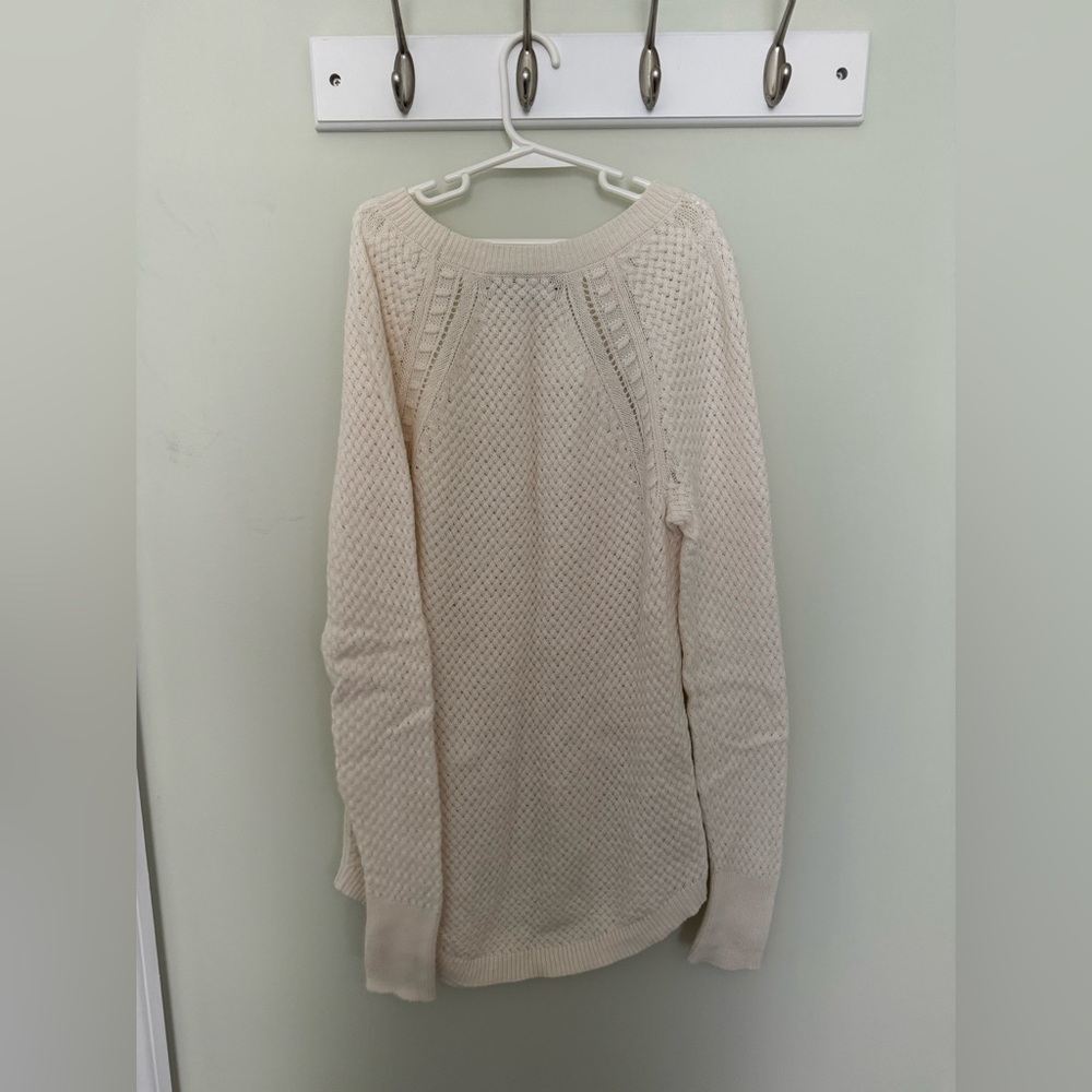 Loft cream cable knit sweater/sweater dress